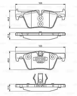 BOSCH FREN BALATASI ARKA BMW F20 F30 F22 F32 F33 F34 F36 YENİ KOD 34216873093-34216850569-34218855013 OEM: 34216873093-34216850569-34218855013 - BOSCH 0986494554 kodlu oto yedek parça görseli