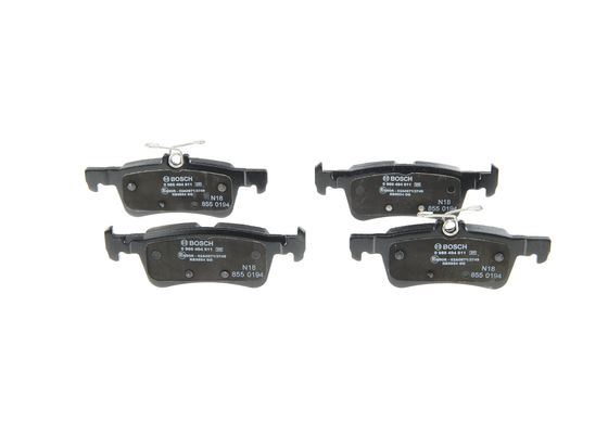 BOSCH ARKA FREN BALATASI P308 II 1.2 VTİ-1.2 THP-1.6 HDİ-2.0 HDİ 13 FREN DİSKİ ÇAPI 249mm İÇİN OEM: 1611331480-1610814180-1647875680 - BOSCH 0986494811 kodlu oto yedek parça görseli