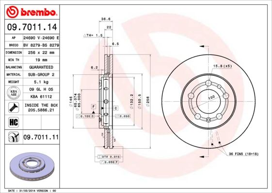 BREMBO ÖN FREN AYNASI GOLF IV-POLO 01 BORA 99-05 LEON 99-06 TOLEDO II IBIZA IV-V A3 96 256x22x5DLxHAVALI 986478853-DF2803-DF2803BP 1J0615301D-1J0615301L-6R0615301 OEM: 1J0615301D-1J0615301L-6R0615301 - BREMBO 09701114 kodlu oto yedek parça görseli