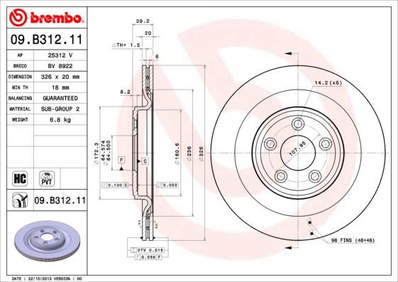 BREMBO ARKA FREN AYNASI JAGUAR S-TYPE 2 X200 XF I X250 XJ X350. X358 XJ X351 XJ X308 XK 2 X150 C2D26352-C2C25339-C2D61075 OEM: C2D26352-C2C25339-C2D61075 - BREMBO 09B31211 kodlu oto yedek parça görseli