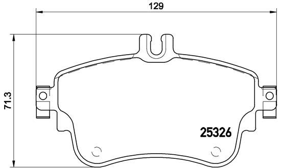 BREMBO FREN BALATASI ON MERCEDES W176 W246 C117 A0084200420 OEM: A0084200420 - BREMBO P50094 kodlu oto yedek parça görseli