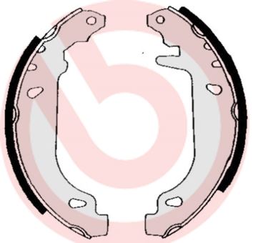 BREMBO ARKA PABUÇ BALATA R9-R11-R19-R21-CLIO I 90-98 TWINGO 96 OEM: 7701202820-7701202542-77012002474 - ZZBREMBO S68520 kodlu oto yedek parça görseli