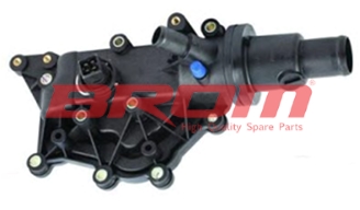 BROM TERMOSTAT KOMPLE 89C 4 FİŞ MÜŞÜRLÜ MEGANE II-III-FLUENCE-LAGUNA II-III-CLIO III 1.6-1.4 16V OEM: 8200561434-8200158269-8200338668 - BROM RN41019 kodlu oto yedek parça görseli