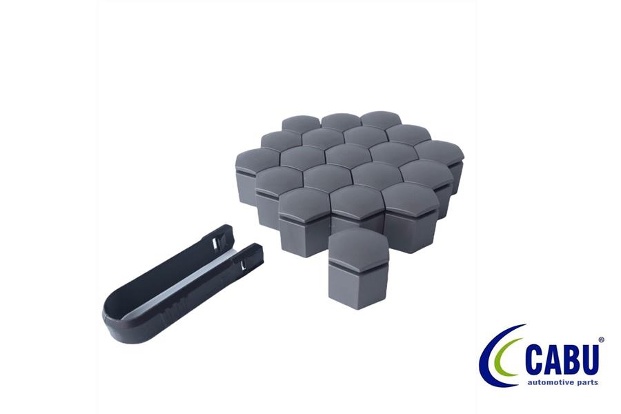 CABU BİJON KAPAĞI KÖMÜR METALİK 22X27mm ASTRA F-G-H. CORSA B-C-D. VECTRA A-B.ZAFIRA B.OMEGA B 20 ADET 220644 OEM: 13282996-6008961 - CABU 220664 kodlu oto yedek parça görseli