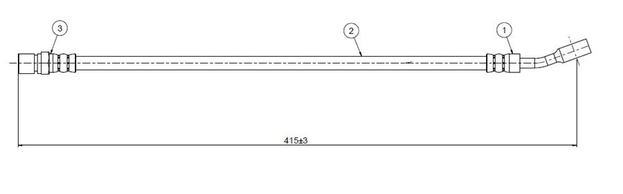 CAVO ÖN FREN HORTUMU ASTRA G-ZAFIRA 99 562377-90498319 OEM: 562377-90498319 - CAVO C800062A kodlu oto yedek parça görseli