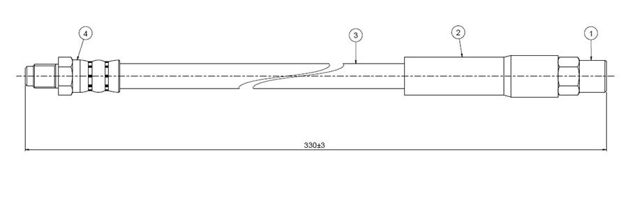 CAVO ARKA FREN HORTUMU 3 SERIES E30 82-94 34321159890-34321154327-34321154904 OEM: 34321159890-34321154327-34321154904 - CAVO C800095B kodlu oto yedek parça görseli
