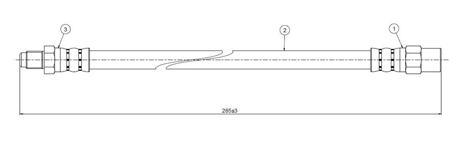 CAVO ARKA FREN HORTUMU SAG/SOL VOLVO S60 I 00 10 S80 I 08 06 V70 II 00 07 XC70 00 07 9169139 OEM: 9169139 - CAVO C800098A kodlu oto yedek parça görseli