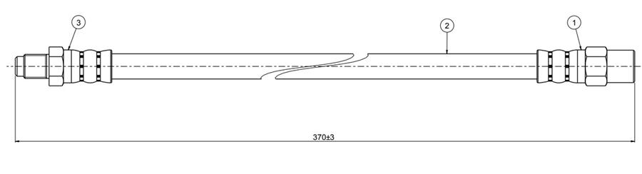 CAVO FREN HORTUMU ON MERCEDES W201 W124 W126 R129 A1294280035 OEM: A1294280035 - CAVO C800112A kodlu oto yedek parça görseli