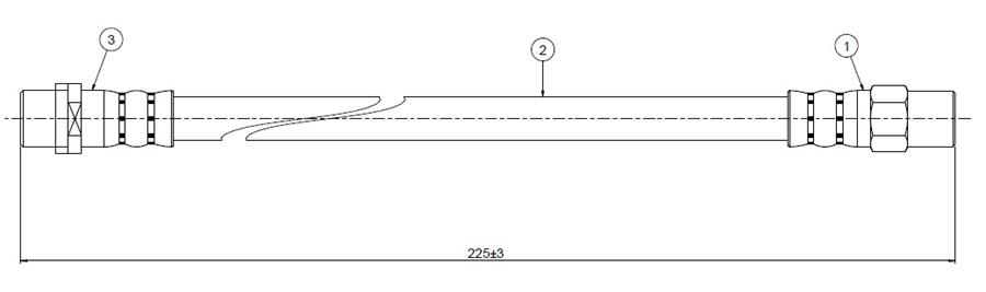 CAVO FREN HORTUMU ARKA BMW E36 93>00 OEM: 34321159524 - CAVO C800403A kodlu oto yedek parça görseli