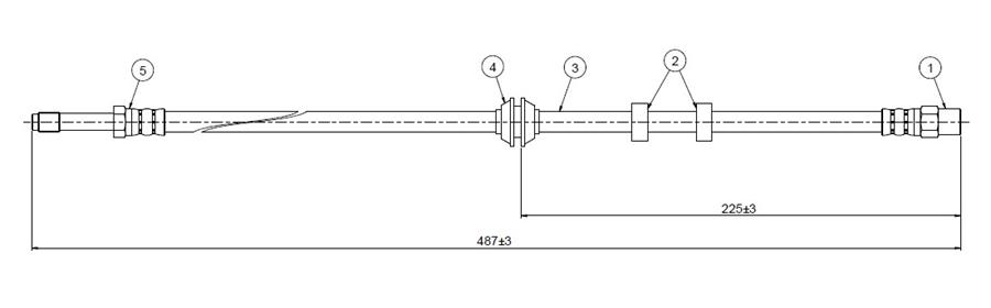 CAVO ÖN FREN HORTUMU CORDOBA 93-02 6K0611701 OEM: 6K0611701 - CAVO C800429A kodlu oto yedek parça görseli