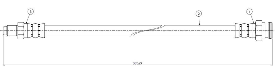 CAVO ÖN FREN HORTUMU FAVORIT 88 115595612 OEM: 115595612 - CAVO C800468A kodlu oto yedek parça görseli