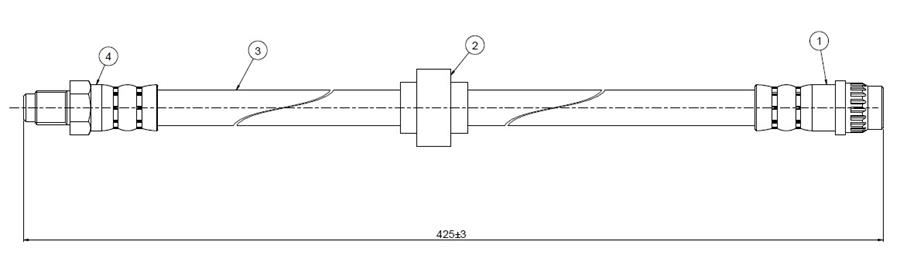 CAVO ÖN FREN HORTUMU MEGANE CLASSIC-SCENIC 1.4 16V-1.6 16V-1.9 DCI-1.9DTI-2.0 16V-RN 1.6E 96 7700840390-8671016857 OEM: 7700840390-8671016857 - CAVO C800533A kodlu oto yedek parça görseli