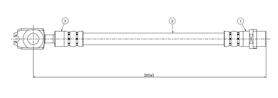 CAVO ARKA FREN HORTUMU PASSAT 95 8E0611775B-8E0611775E-8E0611775J OEM: 8E0611775B-8E0611775E-8E0611775J - CAVO C800547A kodlu oto yedek parça görseli