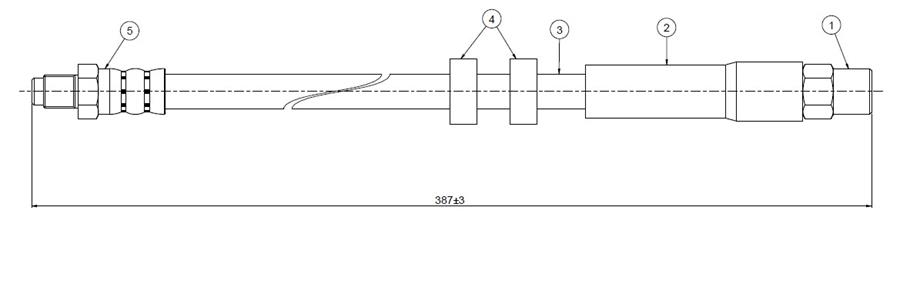 CAVO ÖN FREN HORTUMU S70-V70 2.0-2.3 turbo-2.5 TD 95 00 91914002 OEM: 91914002 - CAVO C800560B kodlu oto yedek parça görseli