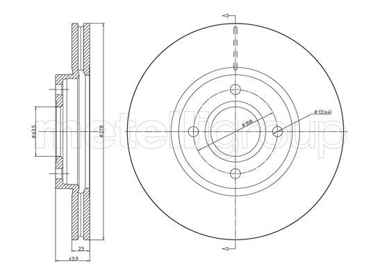 CIFAM ON FREN DISK AYNASI B MAX 12 FIESTA VI 13 TRANSIT COURIER 14 OEM: AY111125AA-EY161125BA-1833857 - CIFAM 8001490C kodlu oto yedek parça görseli