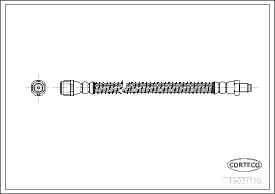 CORTECO FREN HORTUMU ARKA MERCEDES S-CLASS W220 98 05 A2204200148 OEM: A2204200148 - CORTECO 19031170 kodlu oto yedek parça görseli