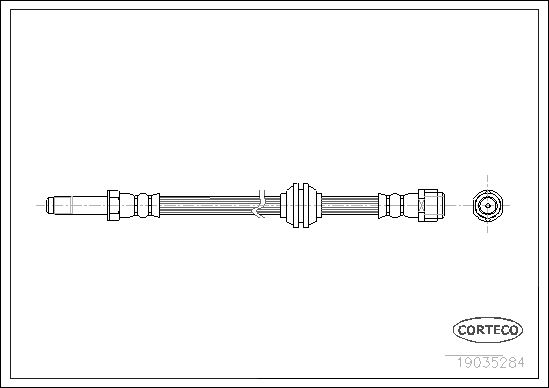 CORTECO FREN HORTUMU ON MERCEDES VITO W639 03 A6394280835 OEM: A6394280835 - CORTECO 19035284 kodlu oto yedek parça görseli