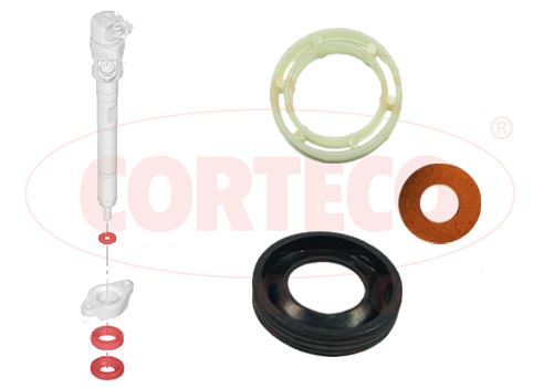 CORTECO ENJEKTÖR KEÇE TAMİR TAKIMI PARTNER-BERLINGO-C2-C3-C4-206-308-5008-1.6 HDI-FORD FIESTA 4-5- FOCUS 2-1.6TDCI DV6 1610564580-1981.55-1609848280 OEM: 1610564580-1981.55-1609848280 - CORTECO 49445011 kodlu oto yedek parça görseli