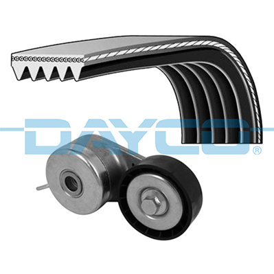 DAYCO KANALLI KAYIŞ KİTİ FIAT 500 07 500L 12 DOBLO 05 BRAVO II 07 14 EGEA 16 STILO 04 08 1.2 1.4 5PK1145 OEM: 55195023-55191970 - DAYCO KPV384 kodlu oto yedek parça görseli