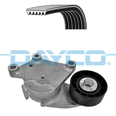DAYCO ALTERNATÖR GERGİ KİTİ 6PK975 CORSA F-COMBO E-CROSSLAND-GRANDLAND-VIVARO C-P206-P208-P307-P308-P508 -P2008 P3008-PARTNER-BERLINGO-C3-C4-FOCUS II-III FIESTA V-VI-FUSION-B MAX-COURIER 1.4-1.5-1.6 BlueH OEM: 1611277680-AV6Q6A228AB-AV6Q6C301EA - DAYCO KPV408 kodlu oto yedek parça görseli