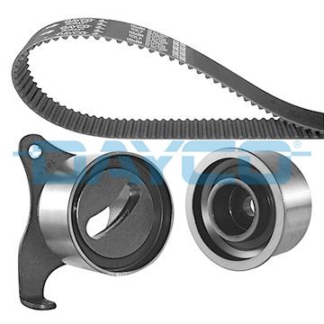 DAYCO TRİGER KAYIŞ SETİ EKSANTRİK SETİ TOYOTA COROLLA 1.3L 4E-FE enjeksiyonlu EE111 99-00 1 KAYIŞ 2 RULMAN 124x26 OEM: 1356819106-1350511040-1350311030 - DAYCO KTB241 kodlu oto yedek parça görseli