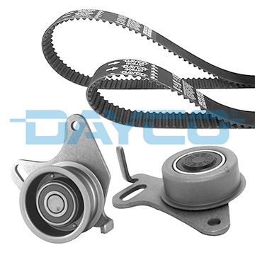 DAYCO TRİGER KAYIŞ SETİ EKSANTRİK SETİ HYUNDAI H100. STAREX 2.5L D4BB D4BF 97- / KIA K2500 2.5L D4BH 03- / MITSUBISHI L300. L200 2.5L 4D56 K64T K74T 96-07 / PAJERO 2.5L 4D56 94- 2 KAYIŞ 2 RULMAN 2431542200-2335642500-2431742000 OEM: 2431542200-2335642500-2431742000 - DAYCO KTB400 kodlu oto yedek parça görseli