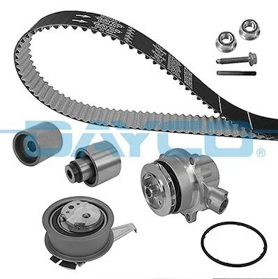 DAYCO DEVİRDAİMLİ TRİGER SETİ SOKETLİ GOLF7-A3-LEON-PASSAT-TİGUAN 1.6-2.0TDİ13 CLHA/B-DCXA-CRLB CUVC-CRKA-CRKB OEM: 04L198119B-04L198119A-04L121011E - DAYCO KTBWP11921 kodlu oto yedek parça görseli