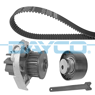 DAYCO SU POMPALI TRİGER SETİ FIAT 500 08 500 L 12 500X 14 EGEA 16 BRAVO II 07 14 DOBLO 10 23 PALIO 00 12 ALFA ROMEO GIULIETTA 11 18 MITO 09 18 JEEP RENEGADE 11 18 1.2 1.4 1.4T-JET OEM: 6000629054-71771575-K6000629054 - DAYCO KTBWP2853 kodlu oto yedek parça görseli