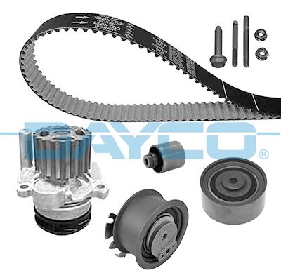 DAYCO DEVİRDAİMLİ TRİGER SETİ PASSAT-JETTA-GOLF5-OCTAVIA-TOLEDO-A3-A6 2.0 TDI 04-06 BKP-BKD-BRE-BLB-BMR OEM: 03G198119-03G198119B-03G198119D - DAYCO KTBWP4410 kodlu oto yedek parça görseli