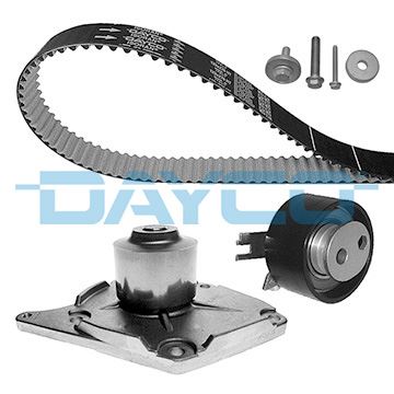 DAYCO SU POMPALI TRIGER SETI 123 DIS 27MM CLIO II 01 06 MEGANE II 04 KANGO 01 MICRA III 04 DUSTER 10 1.5 DCI K9K EURO 3 EURO 4 OEM: 7701478031-119A02421R-7701477028 - DAYCO KTBWP5320 kodlu oto yedek parça görseli