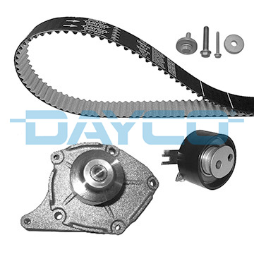 DAYCO SU POMPALI TRIGER SETI 123 DIS 27MM CLIO II 01>06 MEGANE II 04> KANGO 01> MICRA III 04> DUSTER 10> 1.5 DCI K9K EURO 3 EURO 4 OEM: 7701478031-119A02421R-7701477028 - DAYCO KTBWP5321 kodlu oto yedek parça görseli