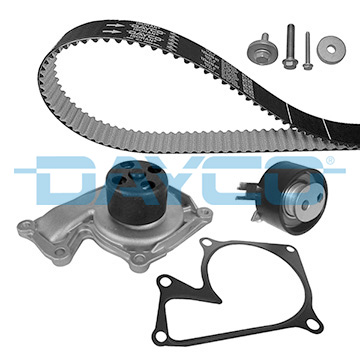 DAYCO SU POMPALI TRIGER SETI 123 DIS 27MM CLIO II 01 06 MEGANE II 04 KANGO 01 MICRA III 04 DUSTER 10 1.5 DCI K9K EURO 3 EURO 4 OEM: 7701478031-119A02421R-7701477028 - DAYCO KTBWP5322 kodlu oto yedek parça görseli