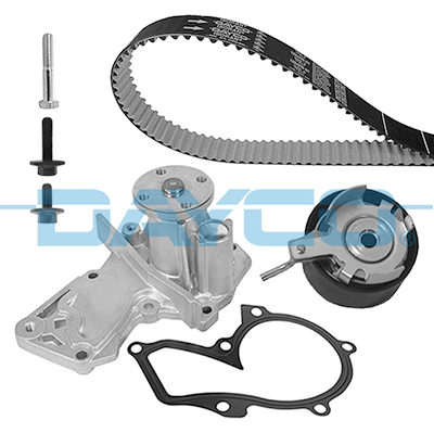DAYCO TRIGER SETI DEVIRDAIM LI FOCUS II I 03 11 FIESTA V 01 13 FUSION 01 12 1.4 16V 1.6 16V ZETECS 07 14 B MAX 12 / FOCUS III 11 / ECOSPORT 14 VOLVO C30 1.6 06 12 S40 II1.6 05 12 V50 117x220 OEM: 5M5Q8B596AB-2302744-5M5Q8B596AA - DAYCO KTBWP7640 kodlu oto yedek parça görseli