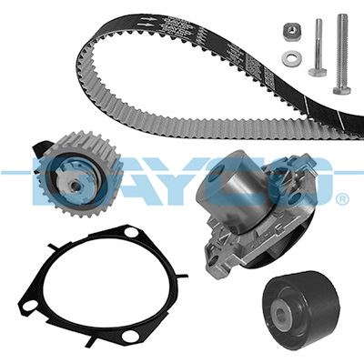 DAYCO DEVİRDAİMLİ EKSANTRİK GERGİ KİTİ 190x240 DOBLO-BRAVO-BRAVA 1.9D-1.9JTD-ASTRA H-VECTRA C T OEM: 7778565-93181966-55183527 - DAYCO KTBWP8470 kodlu oto yedek parça görseli