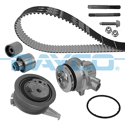 DAYCO DEVİRDAİMLİ TRİGER SETİ SOKETLİ GOLF7-A3-LEON-PASSAT-TİGUAN 1.6-2.0TDİ13 CLHA/B-DCXA-CRLB CUVC-CRKA-CRKB OEM: 04L198119B-04L198119A-04L121011E - DAYCO KTBWP8840 kodlu oto yedek parça görseli