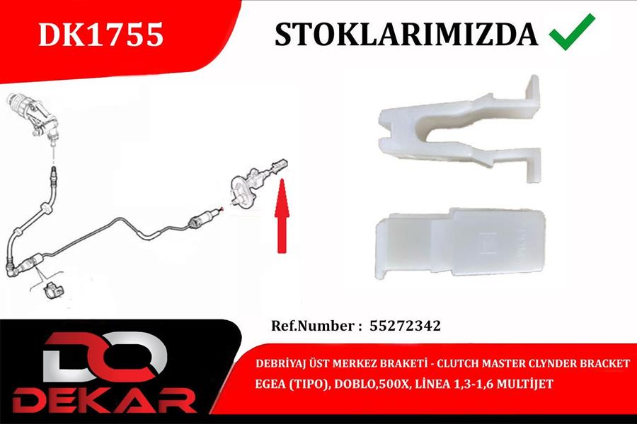 DEKAR DEBRİYAJ ÜST MERKEZ BRAKETİ EGEA-DOBLO-500X-LİNEA 1.3-1.6 MULTİJET OEM: 55272342 - DEKAR DK1755 kodlu oto yedek parça görseli