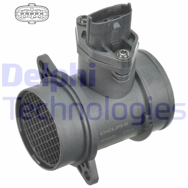 DELPHI HAVA KÜTLE ÖLÇER DEBİMETRE ALBEA-PALIO-DOBLO-PUNTO-ASTRA 1.3 MULTİJET OEM: 46784582-51774531 - DELPHI AF10275-12B1 kodlu oto yedek parça görseli