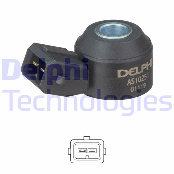 DELPHI VURUNTU SENSORU BMW N20 N26 N63 F10 F20 F30 F22 F32 F33 F34 F36 F07 F12 F13 F06 F01 G11 G15 G16 E84 F25 F26 E70 F15 E71 G05 G06 G07 Z4 İ3 OEM: 13627598861 - DELPHI AS10251 kodlu oto yedek parça görseli