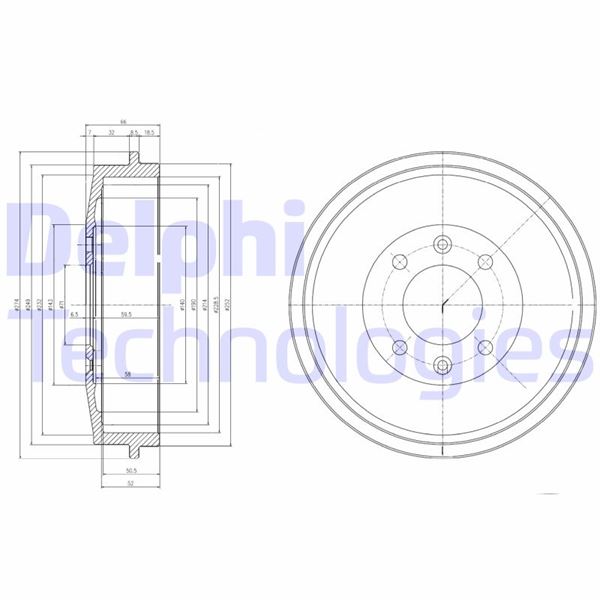 DELPHI FREN KAMPANASI ARKA CITROEN BERLİNGO. BERLİNGO MULTİSPACE. XSARA. XSARA PİCASSO. ZX / PEUGEOT 305. 3  - DELPHI BF169 kodlu oto yedek parça görseli