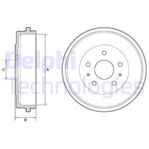 DELPHI FREN KAMPANASI ARKA FORD B-MAX 12> TOURNEO-TRANSİT COURİER 14>24 Dış: 271mm/ iç: 228mm OEM: 1752037-1763131-1833868-EY161126AA - DELPHI BF526 kodlu oto yedek parça görseli