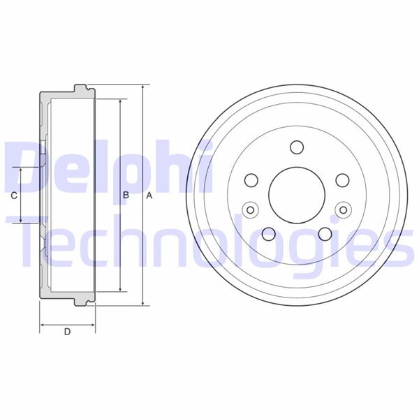 DELPHI ARKA KAMPANA RENAULT CAPTUR II 20 DACIA DUSTER II 18 NISSAN JUKE F16 19 OEM: 8200835832-4320000Q2H-432061754R - DELPHI BF597 kodlu oto yedek parça görseli