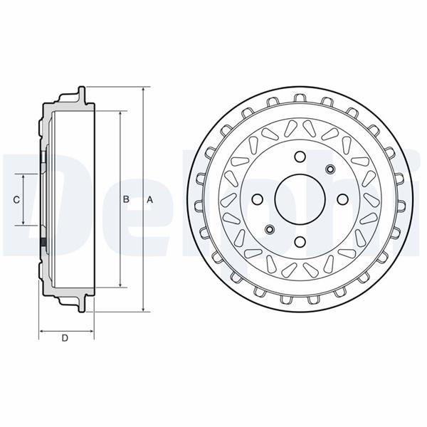 DELPHI FREN KAMPANASI ARKA FIAT 500 20> EV OEM: 52127281 - DELPHI BF663 kodlu oto yedek parça görseli