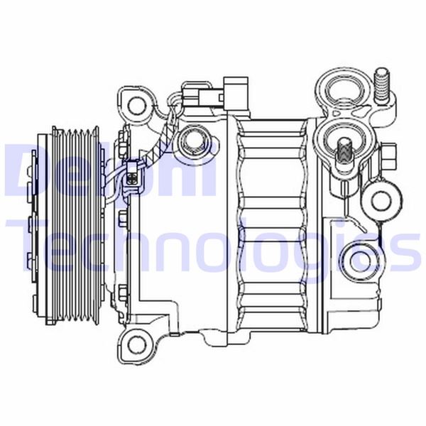 DELPHI KLIMA KOMPRESORU FORD FOCUS III 11 1.6 TDCI MONDEO IV 07 14 1.6 TDCI VOLVO V60 I 10 V40 10 V50 10 S60 II 10 S40 II 10 C30 10 1.6D D 4162 T OEM: AM5N19D629AA-1722070-36001128 - DELPHI CS20512 kodlu oto yedek parça görseli