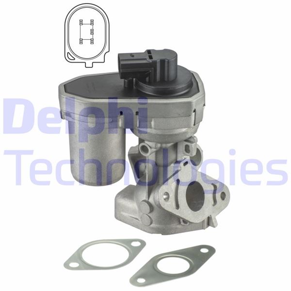 DELPHI EGR VALFI VANASI BOXER III JUMPER III 22DT PUMA TRANSIT V347 2.2TDCI DUCATO 2.2JTD 100CV LAND ROVER DEFENDER CABRIO 2.4TD4 4 4 07 8C1Q9D475BA-9665752480-1480560 OEM: 8C1Q9D475BA-9665752480-1480560 - DELPHI EG10399-12B1 kodlu oto yedek parça görseli