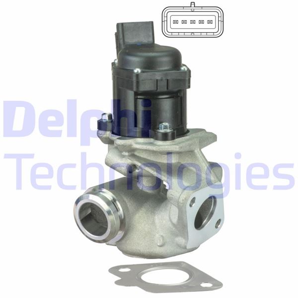 DELPHI EGR VALFI P207-P206-BIPPER-C1-C2-C3-NEMO -DV4TD 1.4 HDI-TOYOTA AYGO 1.4D- FUSION 02 12 FIESTA 1.4 TDCI 02 08 EURO4 OEM: 1618.PF-2S6Q9D475BD-9673258680 - DELPHI EG10415-12B1 kodlu oto yedek parça görseli
