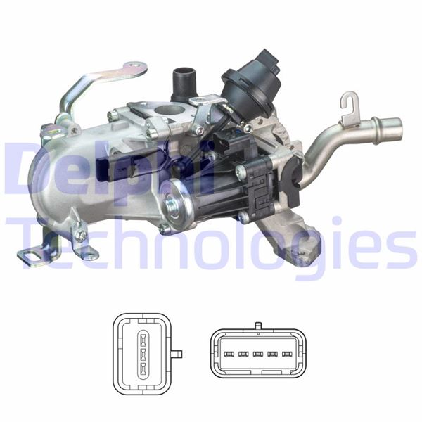 DELPHI EGR VALFI KOMPLE FOCUS III 11 CONNECT 15 B-MAX 14 MONDEO IV 07 14 1.5TDCI-1.6 TDCI 308 208 301 308 508 2008 3008 4008 5008 5008 13 TEPEE EXPERT III C-ELYSEE C3 II C4 II C5 7 DS3 DS4 OEM: AV6Q9E456BA-9802194080-9671187780 - DELPHI EG10452-12B1 kodlu oto yedek parça görseli