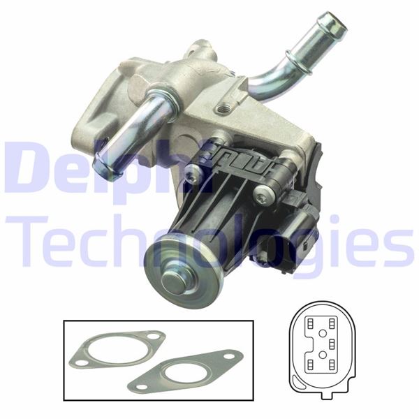 DELPHI EGR VANASI TRANSIT V347 11 14 V363 V362 14 CUSTOM 12 2.2TDCI 155PS RANGER 12 BOXER III-JUMPER 11 110-130-150 PS MAZDA BT-50 DEFENDER L316-L317 OEM: 9800555380-BK2Q9D475CC-LR030027 - DELPHI EG10551-12B1 kodlu oto yedek parça görseli