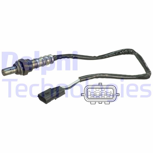 DELPHI OKSİJEN SENSÖRÜ RENAULT CLIO III 05 MODUS 04 1.2 16V D4F OEM: 8200556133 - DELPHI ES20679-12B1 kodlu oto yedek parça görseli