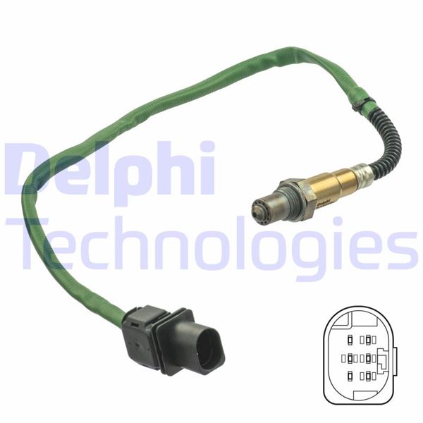 DELPHI OKSIJEN SENSORU KAT. ONCESI MERCEDES W169 W246 W176 C117 W203 W204 W211 W212 W221 C197 R172 B906 OEM: A0045427318 - DELPHI ES21131-12B1 kodlu oto yedek parça görseli