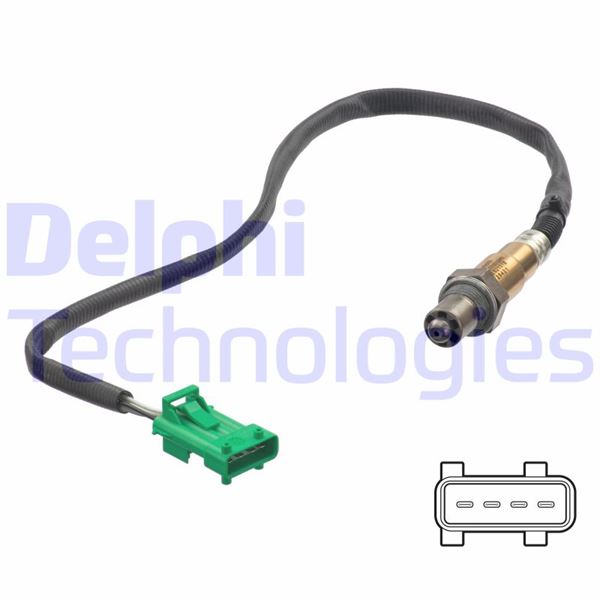 DELPHI OKSİJEN SENSÖRÜ ÖN P207-P208-P308-P508-P3008-P5008-RCZ-C4-C5-DS3-DS4-DS5 1.6 THP EP6 4 KUTUP 1609345380-9665414080-1618.HC OEM: 1609345380-9665414080-1618.HC - DELPHI ES21316-12B1 kodlu oto yedek parça görseli
